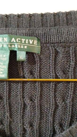 Polo Ralph Lauren Black & Cream Cricket Sweater - Picture 6 of 6